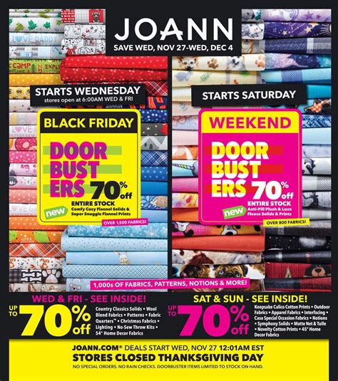 joann black friday hours|joann fabric black friday sale.